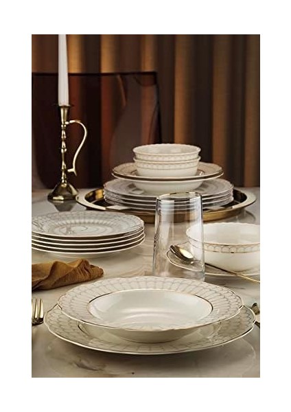 Porselen 12390 Olympos 24 Parça 6 Kişilik Yemek Takımı