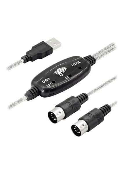 USB Midi Kablo USB 2 x 5 Pin Midi Kablo 5 Pin Midi Kablo USB Çevirici modelleri