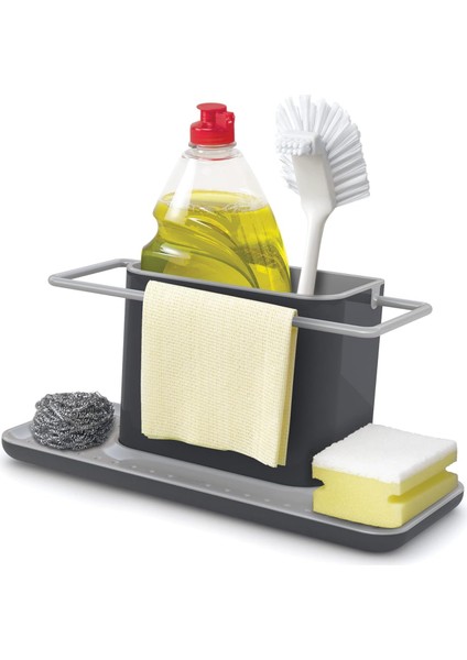 Mutfak Lavabo Düzenleyici Entegre Giderli, Sünger Tutucu, Temizlik Maddesi, Bulaşık Bezi Tutucu ve Bulaşık Fırçası Düzenleyici, Çıkarılabilir, Mutfak Aksesuarı, Büyük, Gri fiyatları