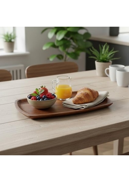 Akasya Ağacı Kayık Sunum Tepsisi (33X20 Cm) | Ahşap Servis ve Kahve Tepsisi | Peynir, Şarküteri ve Dekoratif Banyo/masaüstü Organizeri modelleri