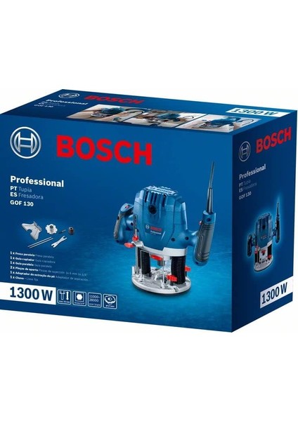 Professional Gof 130 Makinesi (1.300 W, Uç Girişi: 6-8 Mm, 11.000-28.000 Dev/dak) fiyatları
