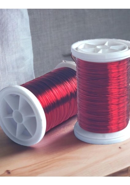 Filografi 0.30 mm (100GR- 150M) Kırmızı Renkli Bakır Filografi Teli fiyatları