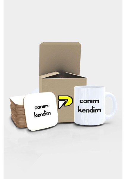 Canım Kendim Baskılı Kupa Bardak Seti, Eğlenceli Özel Hediye Mug
