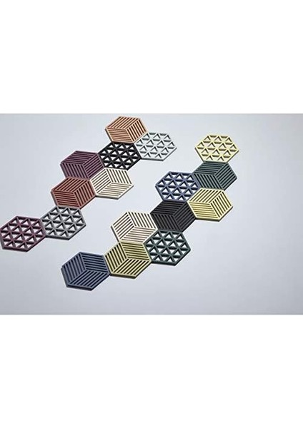 Denmark Altıgen Nihale Isıya Dayanıklı, Silikon Altlık, Pratik ve Dekoratif Tencere Altlığı, 16 x 14 Cm, 3 Adet, Haki/sıcak Kum/badem fiyatları