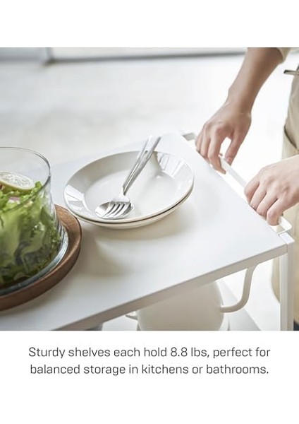 Tekerlekli Mutfak Arabası, Alaşımlı Çelik, Beyaz, Tek Boy modelleri