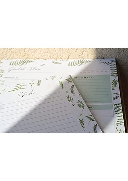 3&apos;lü Yaprak Desenli Masaüstü Planlayıcı Set fiyatları