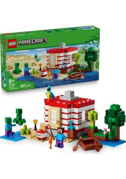 Minecraft Tnt Büyük Orman Evi 21275-8 Yaş ve Üzeri Minecraft Hayranı Çocuklar Için Video Oyunu Temalı, Koleksiyonluk Yaratıcı Oyuncak Yapım Seti, Doğum Günü Hediyesi Fikri (287 Parça) modelleri