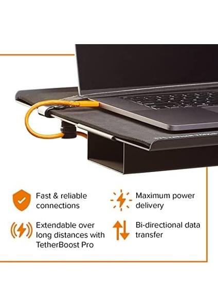 Tetherpro Usb-C To Usb-C - Bağlantı Kablosu 15&apos; (4.6m) Kamera ve Laptop, Turuncu fiyatları