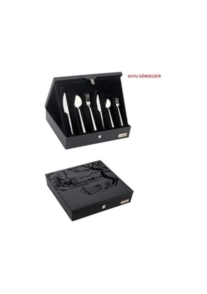 Lalezar Çatal Kaşık Bıçak Takımı Seti - 84 Parça Deri Kutulu Kaşık Seti
