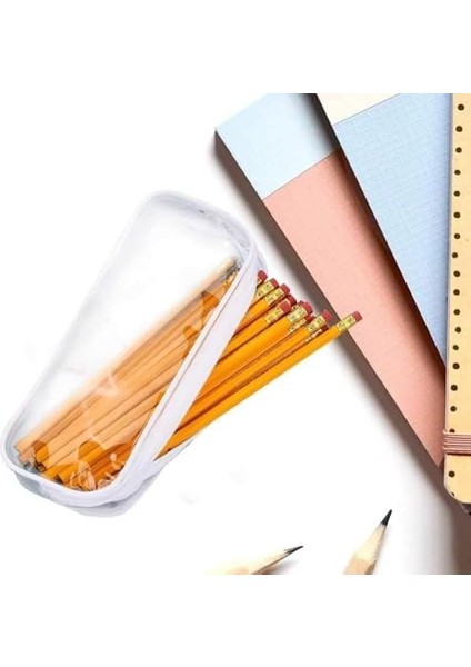 Kalem Çantası, Şeffaf Fermuarlı 4&apos;lü Set, Okul ve Seyahat Için Pratik Çözüm, Erkek, Kadın ve Öğrenciler Için Ideal modelleri