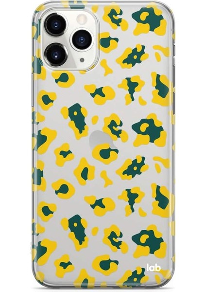 IPhone 11 Pro "cheetah Yellow" Tasarımlı Şeffaf Kılıf