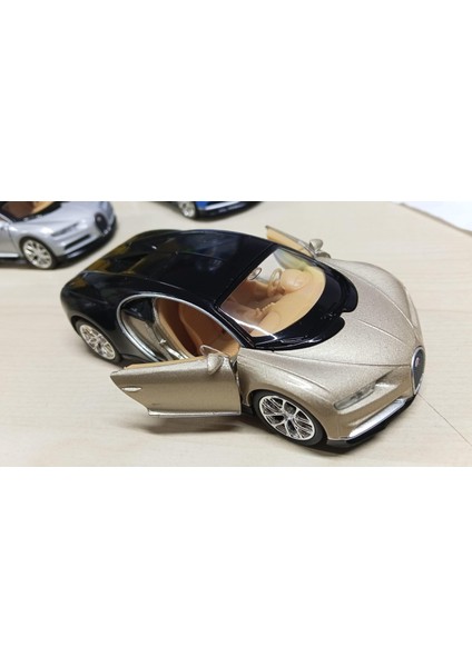 Oyuncak Metal Model Araba 1/36 Çek Bırak Bugatti Chiron Gold