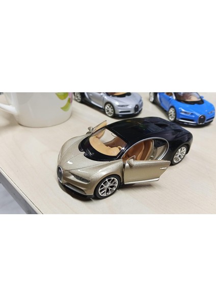 Oyuncak Metal Model Araba 1/36 Çek Bırak Bugatti Chiron Gold modelleri