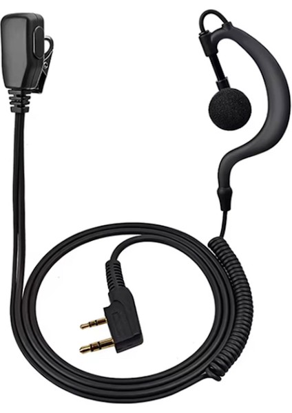 2 Adet Telsizler Için Akustik Kulaklık Siyah Spiral Kulak Içi Telsiz Kulaklığı Baofeng BF-999S BF-888S BF-777S Uv-82 fırsatları