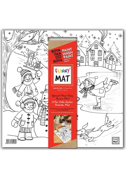 Çocuk Mat 40X40CM - Karlı Bir Gün