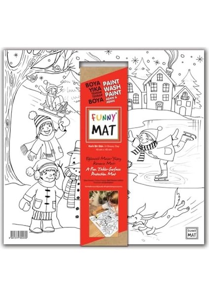 Çocuk Mat 40X40CM - Karlı Bir Gün modelleri