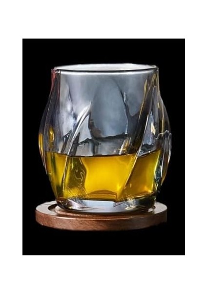 2 Adet Iskandinav Tarzı Bardak Viski Burbon Kokteyl Bardağı T18,SIYAH