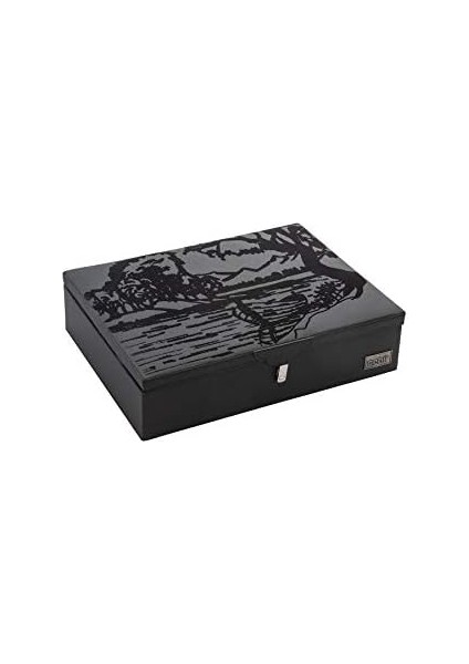 Nehir Dalyan Sade 12 Kişilik 89 Parça Deri Kutulu Çatal Kaşık Bıçak Takımı