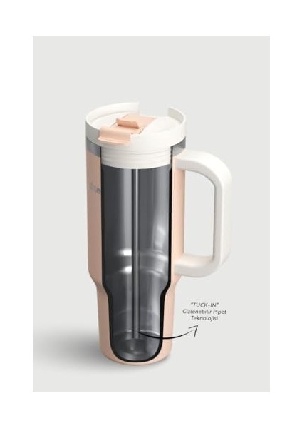 2 Moods -In Tumbler Sızdırmaz Çelik Termos 900 ml Bisque ST-239