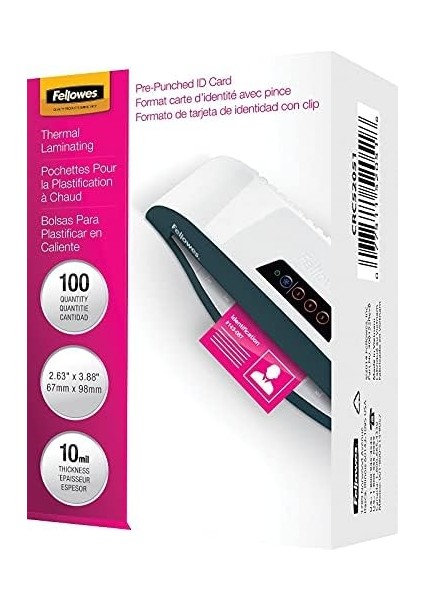 Laminasyon Torbaları, Termal, Kimlik Etiketi Boyutu, 10 Mil, 100&APOS;LÜ Paket (52051)
