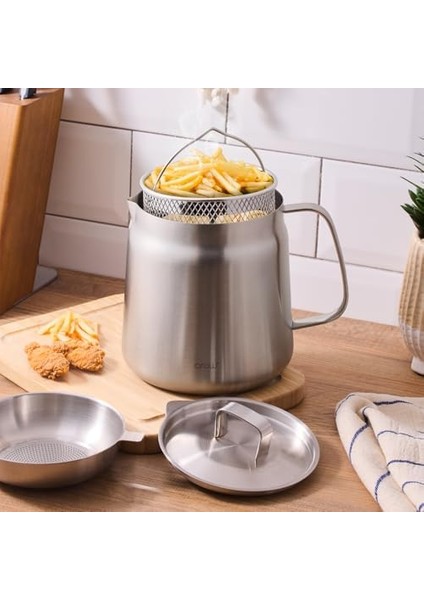 Arow Çelik Kızartma Potu 2 Litre fiyatları