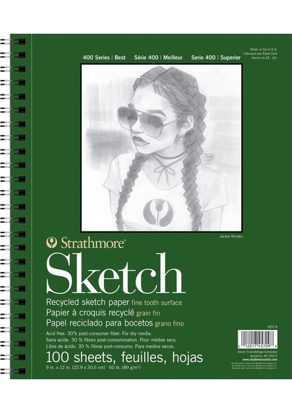 Strathmore 400 Serisi Recycled Sketch Defteri 22.5 * 30 cm 100 Yaprak fiyatları