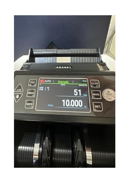 Otomatik Para Sayma Makinesi Usd, Eur, Tl, Gbp, Syp Para Ayıklama,banko Ekranı, Para Desteleme