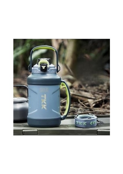 Tkk Boy 1650ML Pipetli/pipetsiz Kullanım Askılı Paslanmaz Çelik Termos Matara (Mavi) modelleri