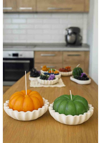 Kabak Şeklinde Dekoratif Aromalı Mum – El Yapımı – Renkli Tasarım fiyatları