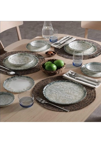 Porselen Ethnic Mavi Yemek Takımı Mavi 6 Kişilik fiyatları