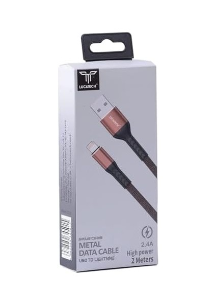 Lightning Hızlı Şarj Kablosu – Kahverengi, Örgülü, Kırılmaz, 2m USB Girişli