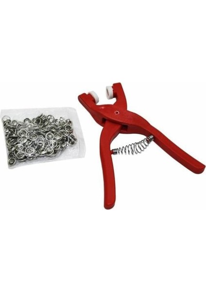 Plastik Çıtçıt Seti (Çıtçıt + Çıtçıt) Kırmızı