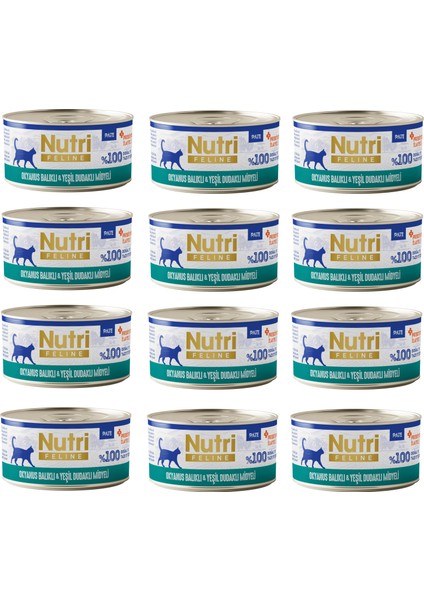 Okyanus Balıklı ve Midyeli Pate Tahılsız Yetişkin Kedi Konservesi 70 Gr. x 12 Adet