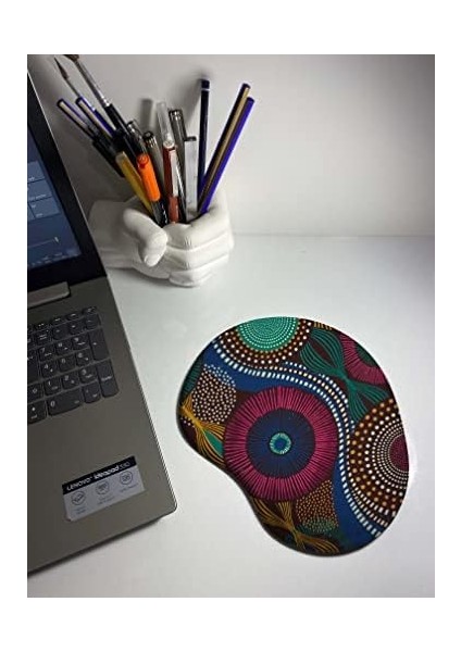 Afro Art Temalı Baskılı Bilek Destekli Mouse Pad - Dünya Serisi modelleri