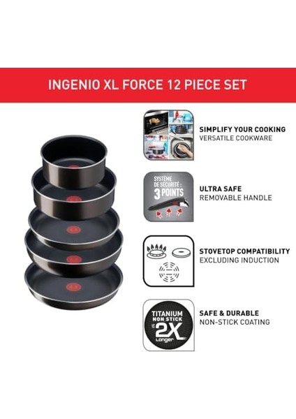 Ingenio Xl Titanyum 2x Büyük Set 12 Parça fiyatları