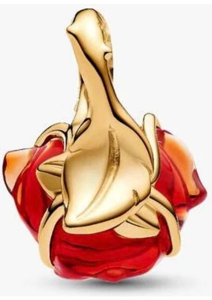 S925 Ayar Disney Güzel ve Çirkin Sihirli Gül Sallantılı Charm fiyatları