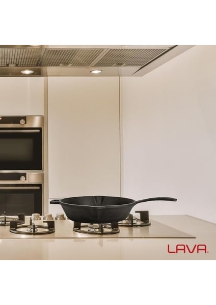 Döküm Yuvarlak Kızartma Tavası Döküm Demir Yekpare Saplı. ÇAP(Ø)24CM