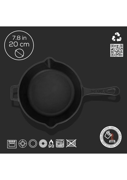 Döküm Yuvarlak Kızartma Tavası Döküm Demir Yekpare Saplı. ÇAP(Ø)24CM modelleri