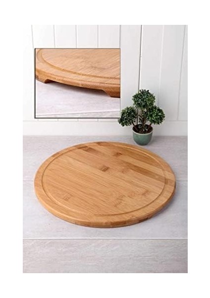 Bambu 30 cm Yuvarlak Pasta Pizza Bambu Servis Sunum Tabağı Kahvaltılık fiyatları