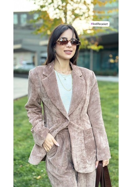 Fitilli Kadife Ceket