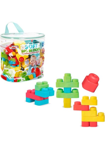Yumuşak Big Bloklar Çanta 24 Parça Oyuncak modelleri