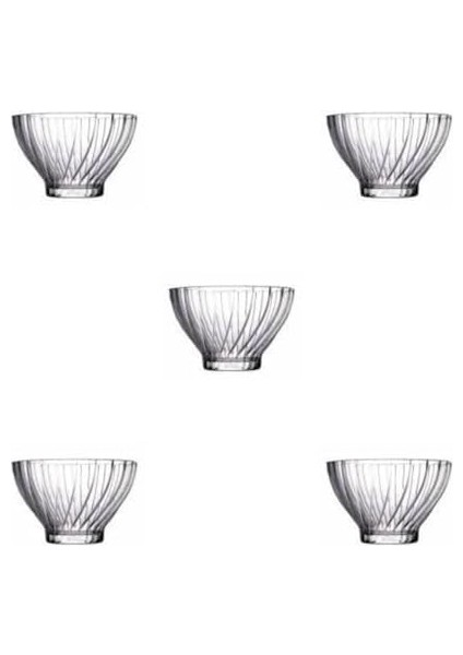 Cam Kase Seti – Çizgili Desenli, 6’lı Servis ve Tatlı Kasesi, Salata, Meze, Çerez ve Dondurma Için Şık Sofra Gereci modelleri