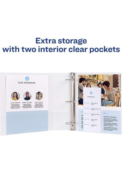 5 cm Economy View 3 Halka Bağlayıcı, Yuvarlak Halka, 8.5" x 11" Kağıt Tutar, 4 Beyaz Bağlayıcı (19202) fiyatları