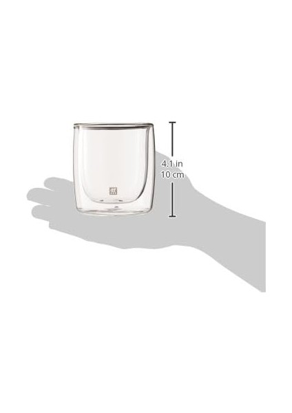 Sorrento Çift Camlı 2&apos;li Viski Bardağı, 266 Ml, Cam, Şeffaf Cam 2li Paket