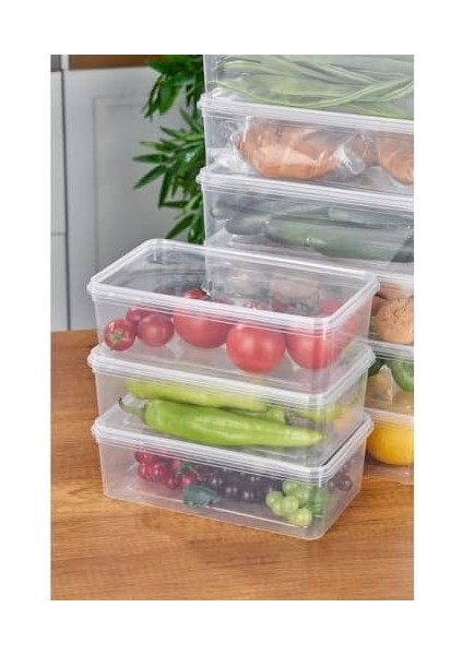 - 10&apos;lu Set Yandan Açılır Kapaklı Saklama Kabı, 10 Adet 2000ML Dikdörtgen Şeffaf Kendinden Kapaklı Saklama Kabı, Bpa Içermez, Buzdolabı, Dondurucu ve Dolap Organizeri modelleri