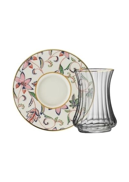 Sandro Moreno 1453 Desen Yağmuru Optik 12 Parça Altı Kişilik Çay Seti 110 ml fiyatları