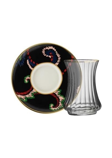 Sandro Moreno 1453 Desen Yağmuru Optik 12 Parça Altı Kişilik Çay Seti 110 ml modelleri