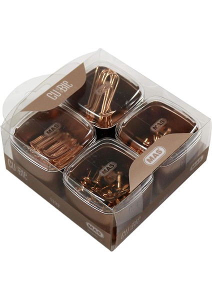 Cubbie Premium 4&apos;lü Kutu Ataş Raptiye Seti, Rosegold