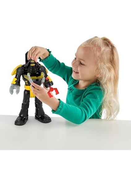 Imaginext Dc Super ™ ™ Insider ve Exo Kostümü Imaginext Dc Super Insider ve Exo Kostümü, Işıklı ve Sesli Siyah Robot, 6 Parça HYG31