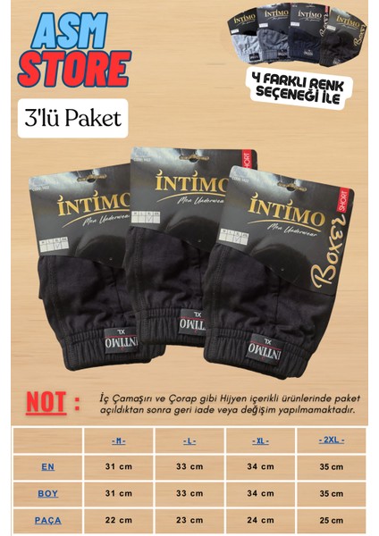 Erkek Boxser 3'lü Paket / Pamuklu, Terletmeyen, Esnek Yapı - Her Gün Için Ideal ! fiyatları